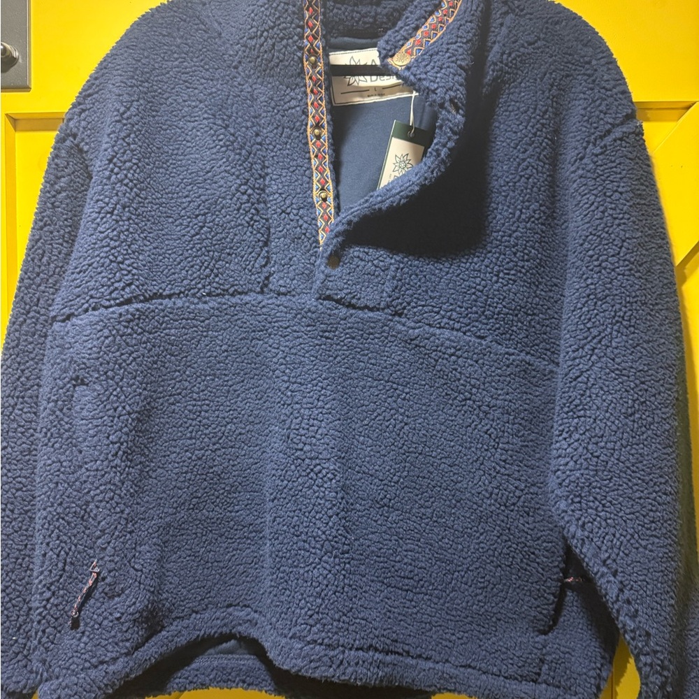 Alpine Design Zip Up Navy Sweater